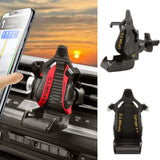 SANTACIN Racing Seat Cell Phone Holder Universal Car Vent Phone Mount Universal Fit for Smartphones Adjustable Attachment Mobile Phone Air Vent Car Mount Compatible (yellow)
