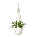 Handwoven Cotton Rope Hanging Planter Basket