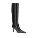 Saint Laurent Black Leather High Heel Boots