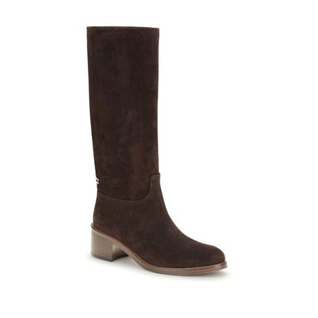 Carel Paris Brown Leather High Heel Boots