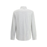 Brunello Cucinelli Gray Cotton Shirt