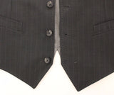 Dolce & Gabbana Gray Striped Formal Dress Gilet Vest