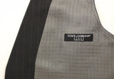 Dolce & Gabbana Gray Striped Formal Dress Gilet Vest
