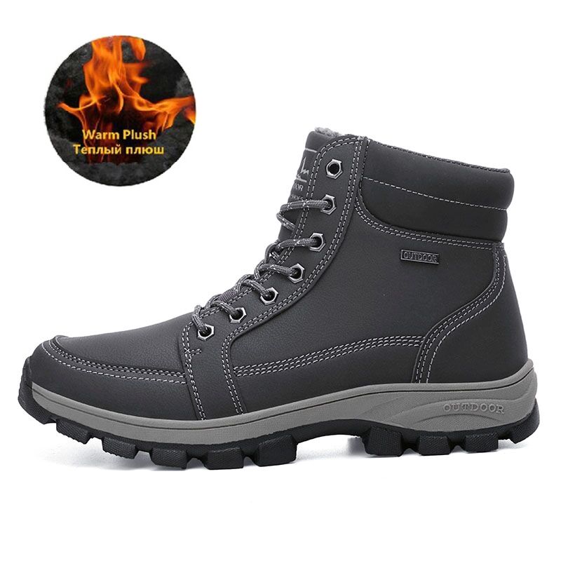 Men's High-Top Cotton Outdoor Hiking Shoes