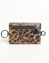 Dolce & Gabbana Leopard Print Leather Embossed Lanyard Card Holder Wallet