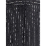 Giorgio Armani Black Silk Casual Pants