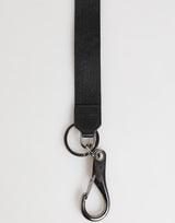 Dolce & Gabbana Black Burgundy Polyester DG Logo Men Keychain Keyring
