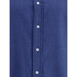 Brunello Cucinelli Blue Cotton Dress Shirt