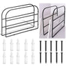 2 Pack Base Cabinet Tray Dividers Sheet Pan Divider Rack 12x9 Inches Baking Black Metal Sheet Rack Organizer Cookie Sheet Organizer Bakeware Organizer Container for Wall Base Kitchen Cabinets (2)