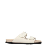 Palm Angels Beige Leather Slippers
