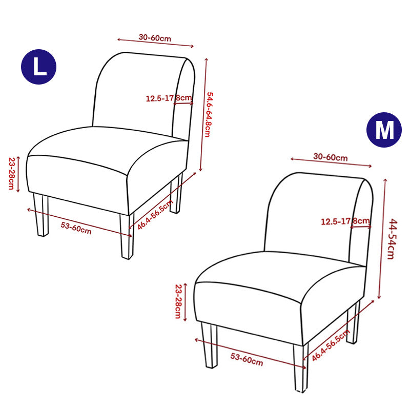 Waterproof Armless Chair Slipcover - Stretch Knit Twill