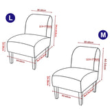 Waterproof Armless Chair Slipcover - Stretch Knit Twill