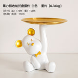 Wholesale Cartoon Bear Key Storage Tray Decor Resin Piece