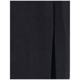 Alessandra Rich Black Wool Long Skirt
