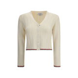 Thom Browne Cream Fleece Wool Cardigan