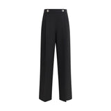 Giorgio Armani Black Silk Casual Pants