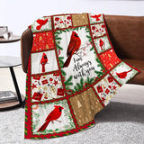 Soft Cardinal Print Throw Blanket for Home & Travel