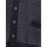 Thom Browne Black Fleece Wool Cardigan