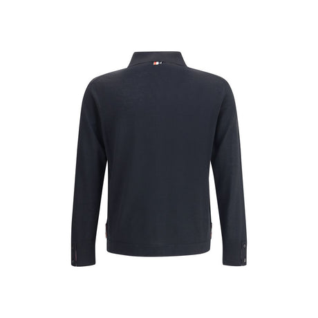 Thom Browne Black Fleece Wool Sweatshirt