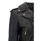 Golden Goose Black Calf Leather Bos Taurus Biker Jacket