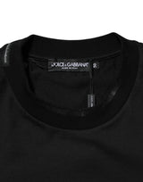 Dolce & Gabbana Black Cotton Embroidered DG Logo Pocket T-shirt