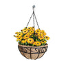 Round Iron Coconut Fiber Hanging Planter Basket