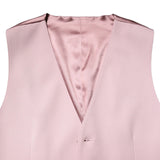 Dolce & Gabbana Pink Wool Dress Formal Men Waistcoat Vest