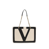 Valentino Garavani Cream Lamb Ovis Aries Aries Shoulder Bag