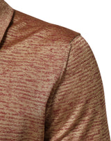 Dolce & Gabbana Brown Silk Textured Short Sleeve Polo T-shirt