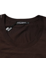 Dolce & Gabbana Brown Cotton Sleeveless Underwear Men Tank Top