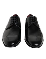 Dolce & Gabbana Men Dress Black Calfskin Leather Derby Shoes