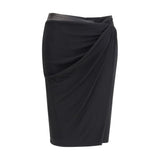 Versace Black Viscose Midi Skirt