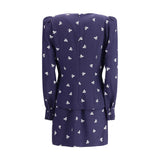 Alessandra Rich Blue Silk Casual Dress