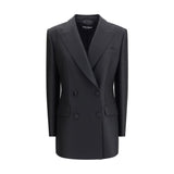 Dolce & Gabbana Black Fleece Wool Blazer