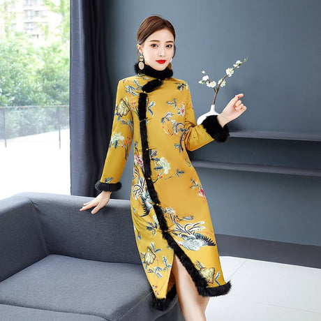 Retro Women's Fashion Cheongsam Dress
