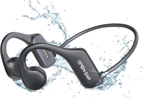 MTOXW Bone Conduction Headphones Bluetooth 5.3 Waterproof Earbuds for Swimming Built-in MP3 32G Player 8H Playtime Swimming Headphones Underwater Open Ear Headphones for Sports Running Cycling