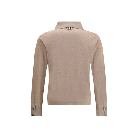 Thom Browne Beige Fleece Wool Cardigan