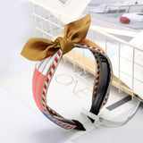 Korean Style Plaid Bow Headband Hair Accessory