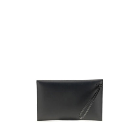 Fendi Black Leather Clutch Bag