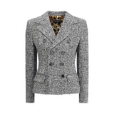 Dolce & Gabbana Gray Fleece Wool Blazer