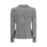 Dolce & Gabbana Gray Fleece Wool Blazer