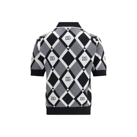 Dolce & Gabbana Multicolor Fleece Wool Polo Shirt