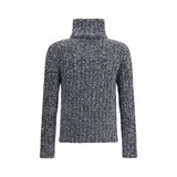 Dolce & Gabbana Gray Fleece Wool Turtleneck