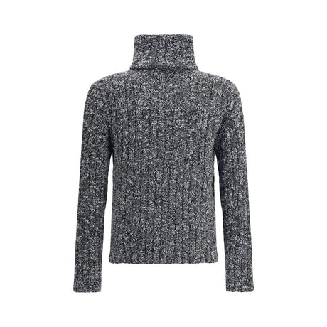Dolce & Gabbana Gray Fleece Wool Turtleneck