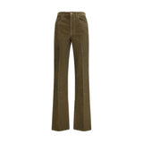 Saint Laurent Bicolor Cotton Casual Pants