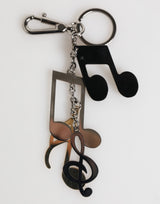 Dolce & Gabbana Silver Musical Note Key Holder Keychain Bag Charm Keyring