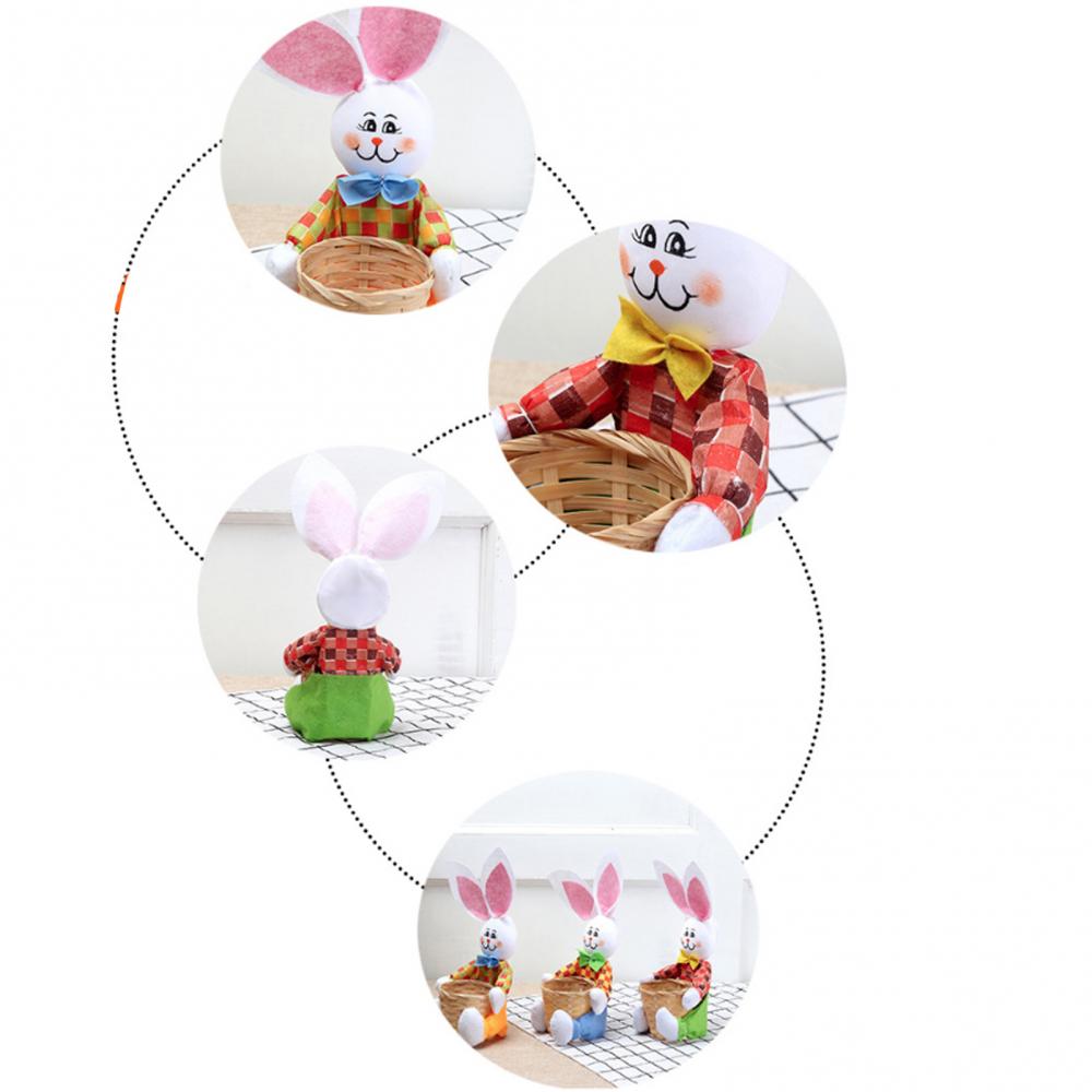 Cartoon Rabbit Design Bamboo Egg Organizer Basket