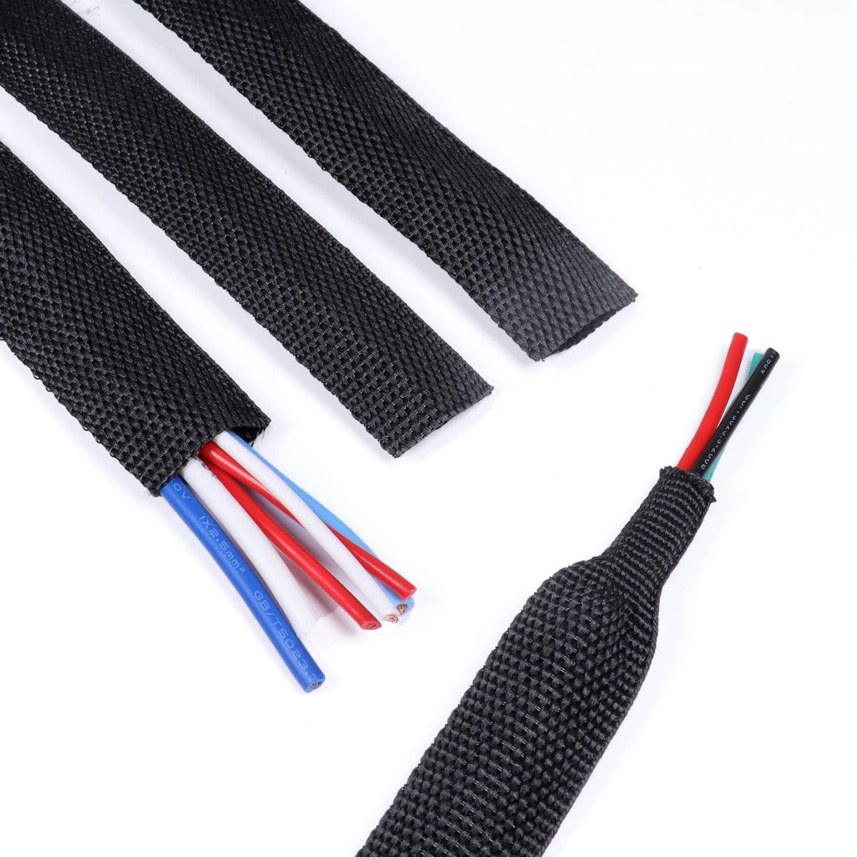 Sonoreboom 2 to 1 Ratio 1/2" - 18 feet Heat Shrink Fabric Braided Cable Sleeves Cord Management Protection for Automotive Cable/Wire/Irregular Shape Hose