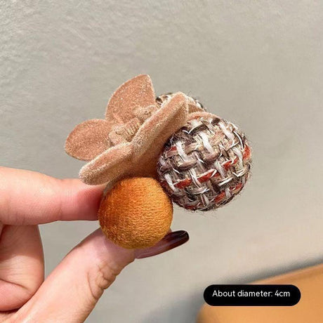 Fur Ball Flocking High Ponytail Hair Clip