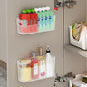 ArderLive 2 Pieces Cabinet Door Organizer Storage Lid Organizer Adhesive No Drilling Slim Space Kitchen Pantry Organizers and Storage Small Items Organiser Storage Box (Translucent)